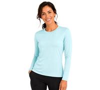Spyder Womens Athletic Shirt - UPF 50+ Moisture-Wicking Performance Jersey Long Sleeve Workout Tops for Women, Mist Blue, M