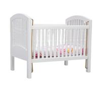 SPYMINNPOO 1:12 Scale Miniature Baby Bed, Birch Wood Modern Crib Design for Dollhouse Nursery Decor, Imaginative Catalyst for Kids, Handcrafted Ornamental Dollhouse Accessory with
