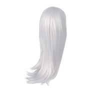 SPYMINNPOO 1/3 Doll Wig Glossy High Temperature Silk Centre Parting DIY Doll Hair Wig for Ball Jointed Dolls (Silver Grey)