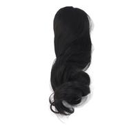 SPYMINNPOO 1/3 Doll Wig Long Curly Soft Silk Material for Stylish Hairstyles, Real Scalp Design, Comfortable Wear for 22-23cm Head Circumference (Black)