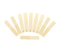 SPYMINNPOO 10 Pack Clarinet Reeds Set, Bb Clarinet Reeds Rich Sound Traditional Strength 2.5 with Plastic Box for Beginner Professional Player (2.5)
