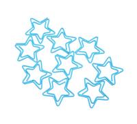 SPYMINNPOO 100pcs Star Shape Blue Paper Clips Plating Process Rustproof Cute Paperclips for Office Light and Portable for File Classification Metal