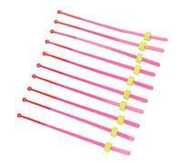 SPYMINNPOO 10PCS Ice Fishing Rod Tips, ABS Mini Top Section Fishing Tackle Replacement with High Strength and Flexibility, for Winter Rod Without Tip (12cm)
