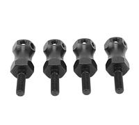 SPYMINNPOO 12mm Steel Hex Wheel Hub Extension Adapter, Wear Resistant Rust Proof RC Coupler for 1 10 LOSI Baja Rey Rock Rey Hammer, with 15mm Widening