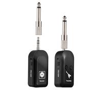 SPYMINNPOO 2.4G Wireless Guitar Transmitter Receiver Set, Rechargeable Zero-Latency Audio System with 30m Range for Electric Guitars Basses Pianos Live Performances (1 Transmitter with 1 Receiver)