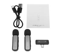 SPYMINNPOO 2.4G Wireless Lavalier Microphone, Noise Reduction CD Sound 30M/98.43ft Transmission LED Display for Live Streaming Outdoor Vlog Recording