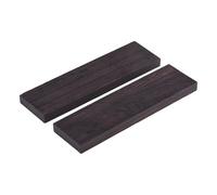 SPYMINNPOO 2 Pack Unfinished Acoustic Guitar Bridge Blanks, Handmade Solid Wood DIY Parts for Folk & Wood Guitar Accessories (Ebony Wood)