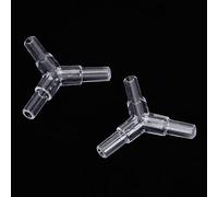 SPYMINNPOO 20PCS Durable Transparent Acrylic 3 Way Tee Connector for Aquarium Air Pump, Easy to Connect Hose, Suitable for 4mm Hose, Great for Aquarium Oxygen Pump Installation