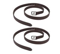 SPYMINNPOO 2PCS Equestrian Saddle Stirrup Straps, Stainless Steel Buckles Microfiber Stirrup Hobble Straps for Horse Riding, Enhance Riding Safety (Dark Brown)