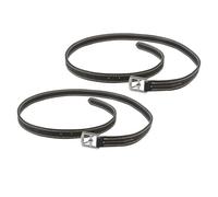 SPYMINNPOO 2PCS Equestrian Saddle Stirrup Straps, Stainless Steel Buckles Microfiber Stirrup Hobble Straps for Horse Riding, Enhance Riding Safety (Black)