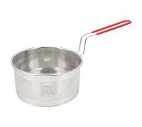 SPYMINNPOO 304 Stainless Steel Round Fry Basket for Fried Snacks - Smooth Design Easy to - Suitable for French Fries Chicken Feet - Dishwasher Safe (Medium 18CM)