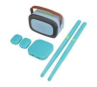 SPYMINNPOO 3D Motion Sensing Electric Drum Set Compact Drum Kit for Adults Kids Beginners Indoor Outdoor Use (Sky Blue)
