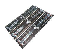 SPYMINNPOO 3PCS Putting Guide Mat, Premium PU Alignment Track Practice Training Aid with Dynamic Guide for Indoor Outdoor Golf Putting Skills Improvement