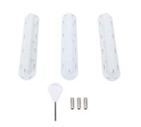 SPYMINNPOO 3PCS PVC Surfboard Fin Box Set with Screws and Key, Universal Replacement Fin Plugs for Paddle Board Surfboard (White)