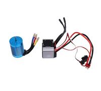 SPYMINNPOO 4370KV Brushless Motor & 60A ESC Combo, 1 10 RC Car Color Metal Brushless Speed Controller, Compatible with 2S-3S LiPo (T/XT60 Plug)