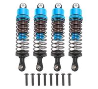 SPYMINNPOO 4PCS 75mm RC Shocks, Aluminum Alloy Oil Filled Shock Absorbers for 1/10 Scale RC Cars with Hydraulic Damping System (Blue)