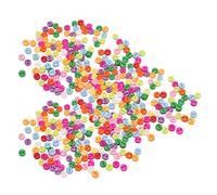 SPYMINNPOO 500pcs Durable Resin Sewing Buttons for DIY Crafts and Clothing Decoration, Two Holes Colored Buttons for Kids Teaching Material Installation (#1)