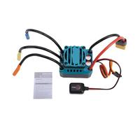 SPYMINNPOO 60A ESC for 1/10 RC Vehicles, Brushless Motor Speed Controller with Aluminum Heatsink and Fan, for On Road Off Road Short Course Truck