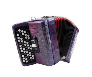 SPYMINNPOO 62 Key Accordion, Red Pine Wood, Easy-to-Play for Beginners, Perfect for Classical and Folk Music Performance