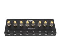 SPYMINNPOO 8 Channel Mini Mixer 8 Input 1 Output Rechargeable Portable Mixing Console with Independent Volume Control Built In Isolated Power Supply for Live Performances Studio Work