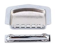 SPYMINNPOO Adjustable Archtop Tailpiece Bridge Cover Plate Elegant Guitar Accessory for Electric Guitar Players Gold/Silver/Black (Silver)