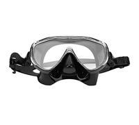 SPYMINNPOO Adult Diving Goggles Silicone Face Shield Snorkeling Gear Tempered Glass Lens Comfortable Fit for All Face Shapes (MK-101 black)