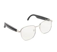 SPYMINNPOO AI Smart Glasses, Multifunctional Unisex Bluetoothmode 5.4 Translation Glasses, Support for GPT, Transparent Lens (Silver)