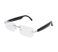 SPYMINNPOO AI Smart Glasses, Real Time Translation 180mAh Battery Noise Reduction Multifunctional 5.4 Glasses, Improved Sound Quality (Silver)