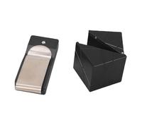 SPYMINNPOO Aluminum Alloy Pool Cue Chalk Box, Convenient Back Clamp, Secure Holder for Quick Access, Ideal for Players Using Standard Chalks (Black)