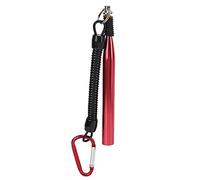 SPYMINNPOO Aluminum Alloy Wacky Rig Tool, Fishing Accessories with 100 O Rings, Easy to Use for Soft Baits Fishing Lovers (Red)