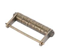 SPYMINNPOO Antique Chinese Style Coded Lock for Cabinet Drawer Retro Password Lock Padlock for Jewelry Box and Tool Box, Strong Zinc Alloy Material, with Random Password for Collectors and Decorators