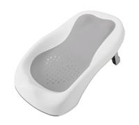 SPYMINNPOO Baby Bathtub, Ergonomic Design Portable Bathing Rack, Lightweight PP+TPE Holder, for Newborn to 6 Months (Gray)