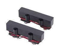 SPYMINNPOO Bass Guitar Pickups, Noiseless 4-String Sealed Pickup Set, Durable Black Accessory Ideal for Electric Bass Replacement (94mm+94mm)