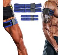 SPYMINNPOO BFR Bands, 2 Pack for Muscle Growth with Blood Restriction, Latex Elastic Bands for Arms and Legs (Blue [Blue])
