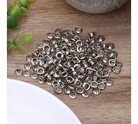 SPYMINNPOO Brass Double Sided Eyelets Rivets for Leather Craft, 5mm Silver Eyelet for Shoes Bag Belt,100pcs for Scrapbook (Silver)