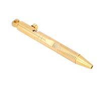 SPYMINNPOO Brass Keychain Ballpoint Pen Mini Arrow Storage Box/Cover Detachable with Archery Storage Box/Cover for Travel Writing Note Taking (Brass Color)