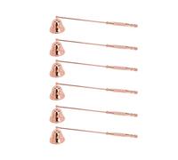 SPYMINNPOO Candle Extinguisher Rotatable Bell Shaped Ergonomic Handle for Household, 6pcs Iron Plating Candle Snuffer for Most Scenes