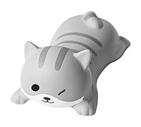 SPYMINNPOO Cartoon Animal Style Fatigue Relief Keyboard Wrist Rest Soft Support for Home Office Game PU Gray (Grey Cat)