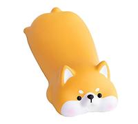 SPYMINNPOO Cartoon Animal Style Fatigue Relief Keyboard Wrist Rest Soft Support for Home Office Game PU Gray (Blush Shiba Inu)