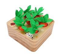 SPYMINNPOO Children's Educational Toy, Wooden Carrot Game for Ages 2-6, Finely Polished Surface (Pull out carrots)