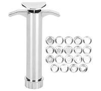 SPYMINNPOO Clay Squeezer Durable Aluminum Alloy Mud Extruder for Sculptures with 19 Tip Molds for Baking, Great for Developing Children's Handicraft Skills and Artistic Literacy