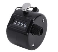 SPYMINNPOO Clicker Counter, 4 Digit Metal Mechanical Hand Tally Counter Clicker with Reset Knob for Counting Numbers Sports Events Count (Black)