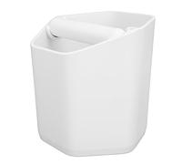 SPYMINNPOO Coffee Knock Box Efficient Large Capacity Grounds Knock Box for Coffee Shop Hygienic for Baristas Plastic 6.3" X 5.9" for Various Varieties (White)