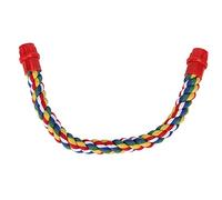 SPYMINNPOO Colorful Hanging Cotton Rope Toy Durable Standing Frame for Bird Chewing Grinding Rod for Stress Relief Suitable for Different Sizes of Birds (S)