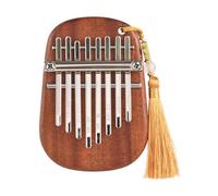 SPYMINNPOO Compact Kalimba 8 Keys Thumb Piano Colorful Musical Instrument with Melody Hammer Portable Kalimba for Party Trips, Sapele Wood (10.5x7.5x2.6cm)