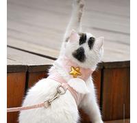 SPYMINNPOO Cute Anti Breakaway Cat Vest Harness Leash for Kitten, Adjustable Lightweight Angel Wings Cat Harness Leash for Daily Walks, Soft Cloth Material (XL (2.5-4kg / 5.-8.8lb))