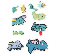 SPYMINNPOO Dinosaur Shape Cute Sew On Patches Set for Clothes, Easy to Use Embroidery Applique for DIY Projects, Suitable for Decorating Clothes, Skirts, Hats, and More