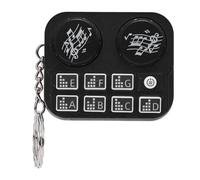SPYMINNPOO DJ Controller Keychain, Portable Unique Mini Disc Player Colorful Lights Automatic Playback for Music Entertainment (Black)