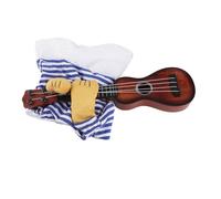 SPYMINNPOO Dog Guitar Costume Cute Funny Guitarist Player Outfit for Walks, Parties Soft Cloth Dog Apparel 17.7-19.7in (L)