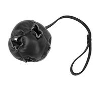 SPYMINNPOO Dog Training Ball Resilient Leather Energy Release Reduce Anxiety for Small Medium Dogs Indoor Outdoor (Black)